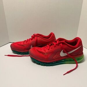 NIKE Women's WMNS Air Max 2014, Logan RED/White-Turbo Green - 9.5